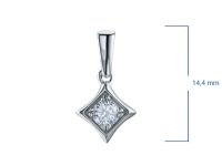 Подвеска из белого золота с бриллиантом э4701пд08210867