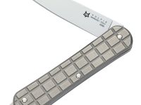 Складной нож Fox Vulpis Grenade Pattern, сталь M390, рукоять титан, серый