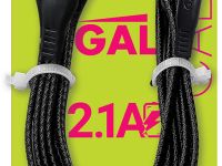 Кабель Gal 2858 USB / USB-C 2 А 1,5 м Чёрный
