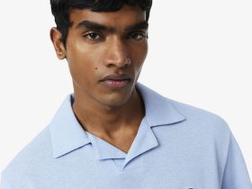 Мужское хлопковое поло Lacoste из смеси льна