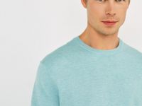 Вязаная футболка из пряжи с вискозой, Зеленый