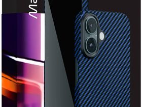 Клип-кейс VLP Kevlar Case для Apple iPhone 16 с MagSafe тёмно-синий