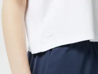 Женская футболка Lacoste свободного кроя с круглым вырезом и принтом