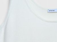 Вязаная майка с кашемиром, Белый