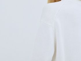 Вязаный джемпер из хлопка, Белый