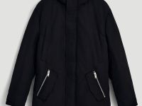 Однобортное пальто с капюшоном