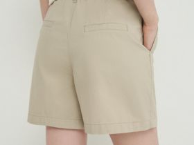 Шорты из хлопка, Бежевый