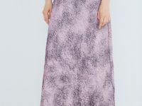 Атласная юбка из жатой ткани, Розовый