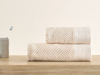 Полотенце махровое Zigzag, бежевое