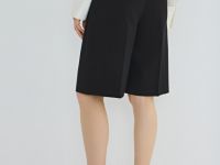 Классические шорты со складками, Черный