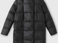 Стеганое пуховое пальто силуэта oversize