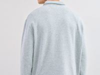 Толстовка с воротником поло на молнии, Серый