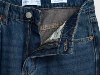 Прямые джинсы с высокой посадкой, Синий