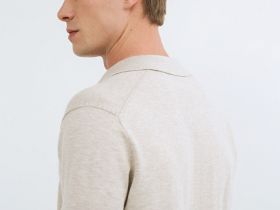 Поло с длинным рукавом, Белый