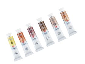 Набор акварели "Белые Ночи" Натуральные земли 1, 6 туб x10 мл, пластиковый коррекс