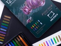 Набор карандашей пастельных монолитов Малевичъ GrafArt, 12 цветов