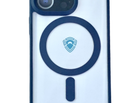 Чехол-накладка Dfansdesign Magsafe Case для Apple iPhone 13 Pro пластиковый (синяя рамка)