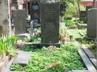 Надгробие Юдина Константина Константиновича, кинорежиссера (1896-1957 гг.), скульптор Н.П.Ходатаев