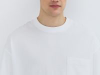 Футболка из плотного хлопка с карманом, Белый