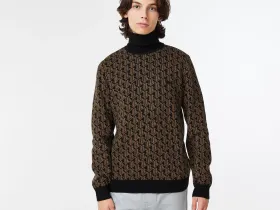 Мужской свитер Lacoste Contrast Collar Monogram