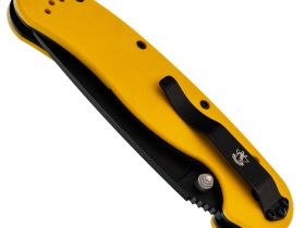 Складной нож Steelclaw Крыса, сталь AUS8, рукоять G-10 желтая с рисунком