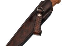 Авторский нож Ворон, сталь мозаичный дамаск, подарочная шкатулка