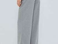 Широкие брюки из поливискозы, Серый
