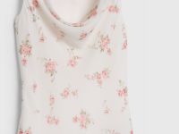 Платье из шифона с принтом и драпировкой, Белый