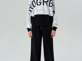 Комплект трикотажный для девочек: толстовка, брюки