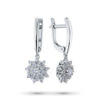 Серьги из белого золота с бриллиантами э0901сг09185800