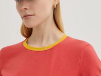 Футболка из хлопка с отделкой