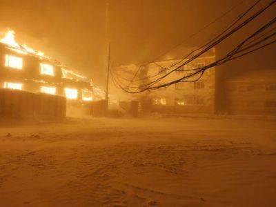 Названа предварительная причина крупного пожара в Нижнеянске