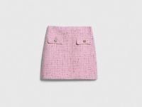 Юбка мини из твида, Розовый
