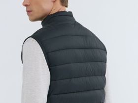 Ультралёгкий жилет с воротником-стойкой, Серый