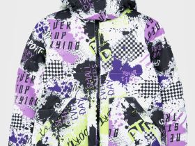 Куртка текстильная с полиуретановым покрытием для девочек