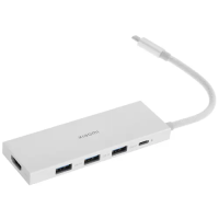 Адаптер Xiaomi Type-C 10 в 1 Docking Station (XMTIO01YM) (серебристый)