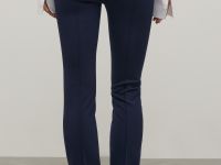 Трикотажные брюки-дудочки