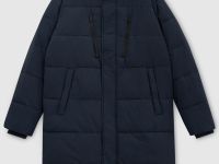 Стеганое утепленное пальто с капюшоном