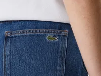 Женские короткие джинсовые шорты Lacoste на пуговице