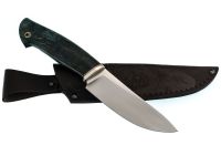 Нож Кайман, сталь PGK , рукоять мельхиор, стабилизированная карельская береза