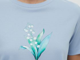 Футболка из мерсеризованного хлопка с принтом