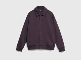 Куртка с воротником поло, Фиолетовый