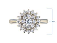 Классическое кольцо из красного золота с бриллиантами э0201кц07163600