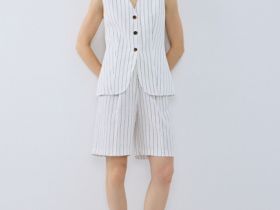 Шорты со складками, Бежевый