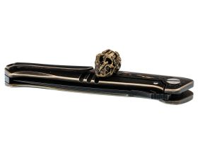 Бусина для темляка "Череп с руками", латунь