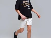 Шорты текстильные джинсовые для девочек