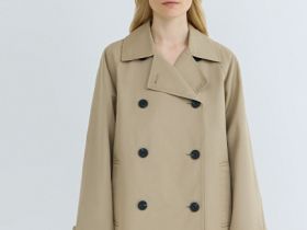 Укороченная куртка-тренч, Бежевый