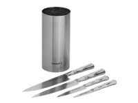 Набор из 4 ножей и подставки Samura Bamboo в подарочной коробке SBA-5, сталь AUS-8, рукоять нержавеющая сталь