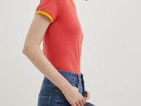 Футболка из хлопка с отделкой