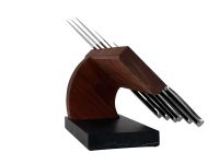 Подставка для ножей магнитная Woodinhome KS015SWN-ST, орех/мрамор